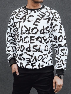 Pánská mikina bez kapuce bílá Dstreet model 21978910 - FashionStreet