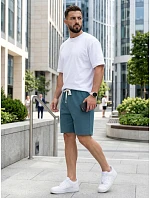 Pánské modré teplákové kraťasy FashionStreet SX2636 Pánské modré teplákové kraťasy FashionStreet SX2636