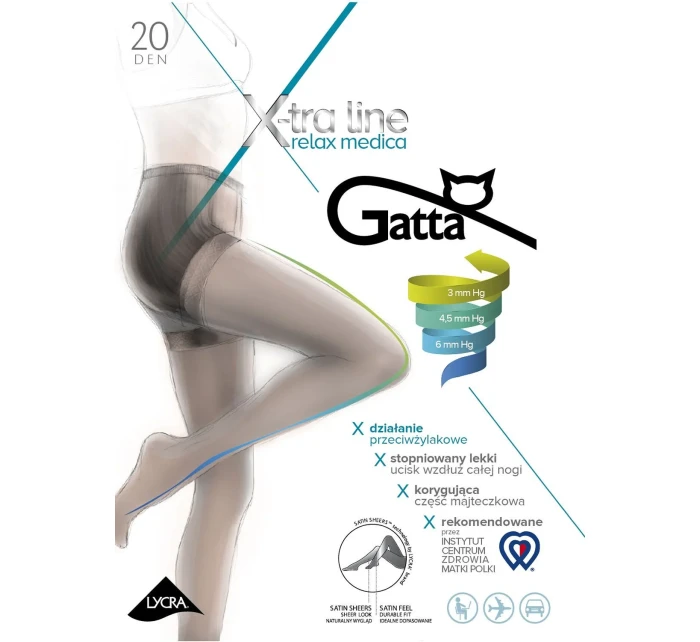 Dámské punčochové kalhoty Gatta Body Relax Medica 20 den 5-XL Dámské punčochové kalhoty Gatta Body Relax Medica 20 den 5-XL