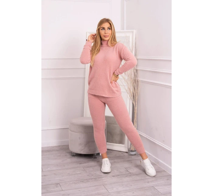 Dvoudílný svetrový set alpaka tmavě pudrově růžový Dvoudílný svetrový set alpaka tmavě pudrově růžový