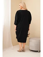 Dámské šaty Plus Size s kapsami černá