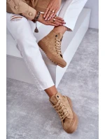 Dámské Tenisky Big Star Vysoké Zateplené Camel GG274072