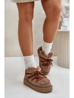 Nízké Sněhule Na Platformě S Kožíškem D.Franklin Hnědé DFSH370011