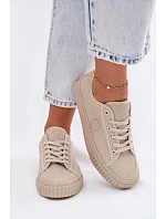 Nízké dámské tenisky Big Star model 22101556 béžové - Big Star Shoes Nízké dámské tenisky Big Star model 22101556 béžové - Big Star Shoes