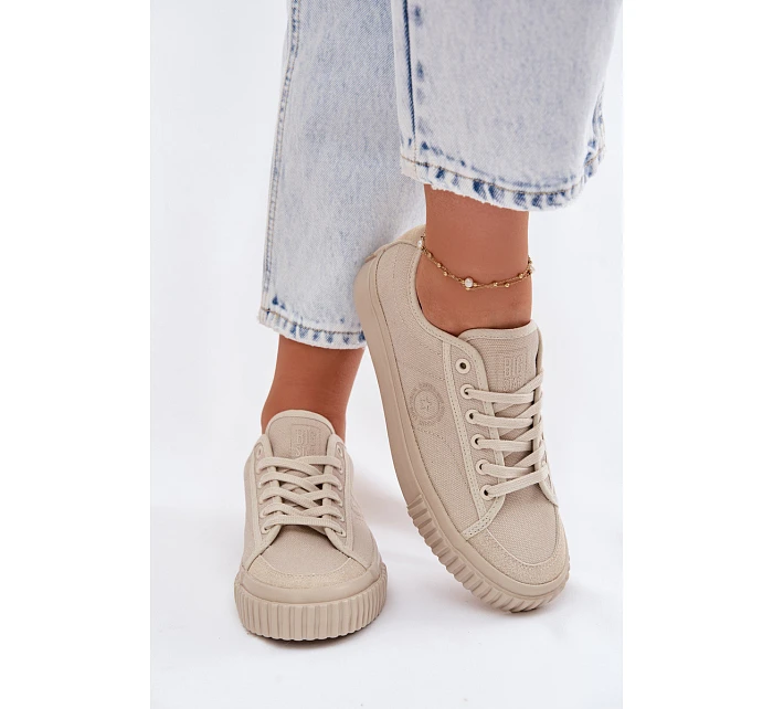 Nízké dámské tenisky Big Star model 22101556 béžové - Big Star Shoes Nízké dámské tenisky Big Star model 22101556 béžové - Big Star Shoes