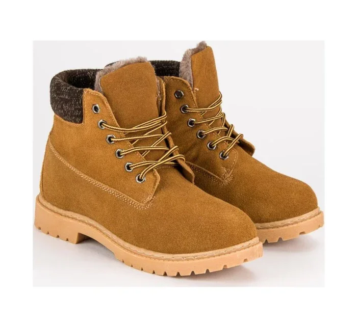 Dámské kožené traperky 37211C - Walkman shoes