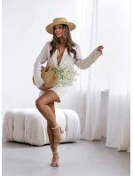 Béžový dámský oblek se model 19673956 - Moon Béžový dámský oblek se model 19673956 - Moon