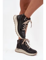 Dámské sportovní botky na platformě Zazoo – černé Dámské sportovní botky na platformě Zazoo – černé