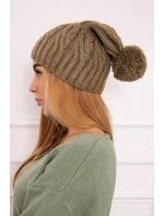 Čepice s fleecem Paulina K227 khaki - Oliwier