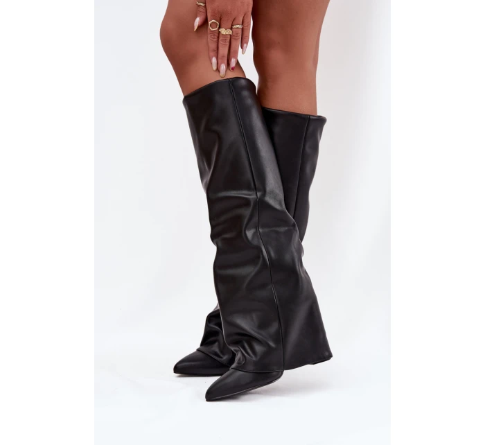 Kozačky na podpatku  model 216991 Step in style