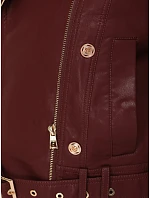 Dámské kožené ramonesky se zipy vínové FashionStreet TY5640 Dámské kožené ramonesky se zipy vínové FashionStreet TY5640