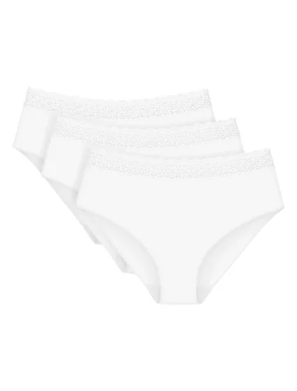 Dámské kalhotky Feel of Modal Midi 3P - WHITE - bílé 0003 - TRIUMPH Dámské kalhotky Feel of Modal Midi 3P - WHITE - bílé 0003 - TRIUMPH