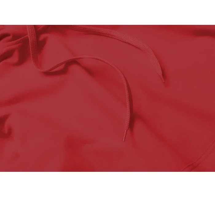 Tenká červená dámská "klokaní" mikina (W06-18)