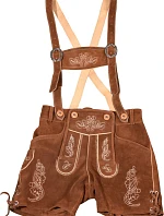 Leather Trousers short/women Dámské kožené kalhoty, krátké 60.3203 light brown