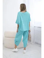 Bavlněný komplet halenka + kalhoty mincovna Bavlněný komplet halenka + kalhoty mincovna