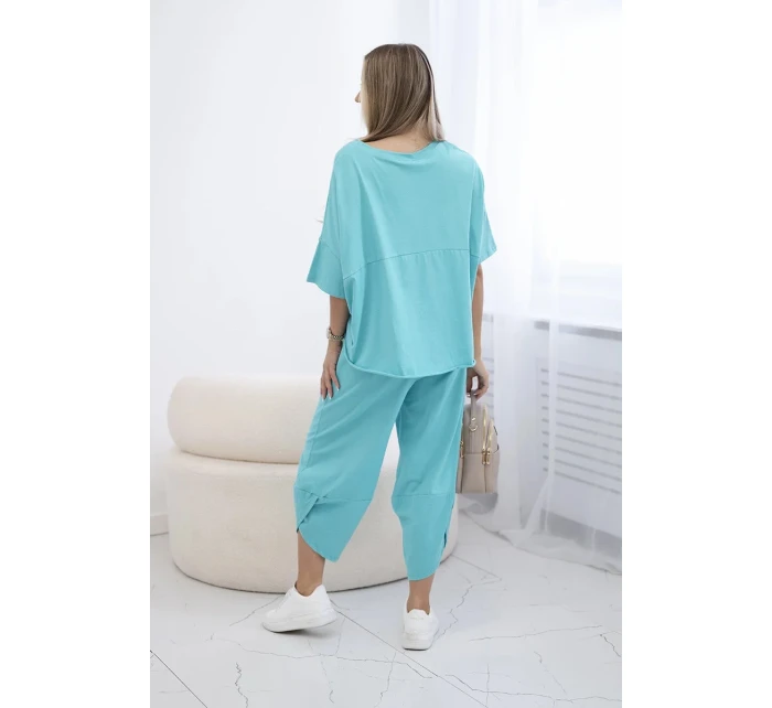 Bavlněný komplet halenka + kalhoty mincovna Bavlněný komplet halenka + kalhoty mincovna