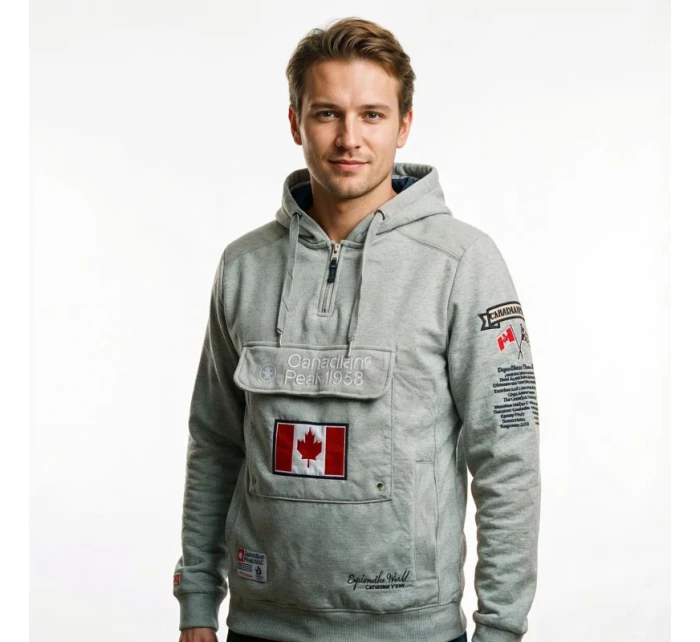 Pánská mikina RBMWW3826H/CP Šedá s potiskem - Canadian Peak