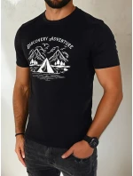 Pánské tričko s potiskem černé FashionStreet RX5413