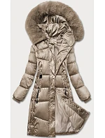 Béžová prošívaná zimní bunda model 21248187 - S'WEST Béžová prošívaná zimní bunda model 21248187 - S'WEST
