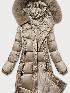 Béžová prošívaná zimní bunda model 21248187 - S'WEST