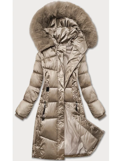 Béžová prošívaná zimní bunda model 21248187 - S'WEST