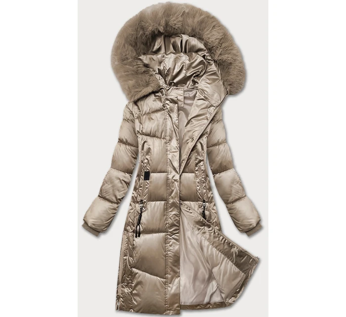 Béžová prošívaná zimní bunda model 21248187 - S'WEST