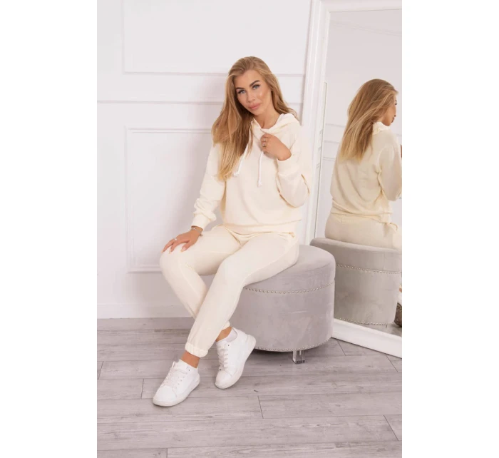 Tepláková souprava s kapucí ecru Tepláková souprava s kapucí ecru