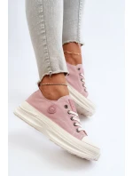 Dámské tenisky na masivní podrážce Big Star model 21653730 Růžové - Big Star Shoes Dámské tenisky na masivní podrážce Big Star model 21653730 Růžové - Big Star Shoes