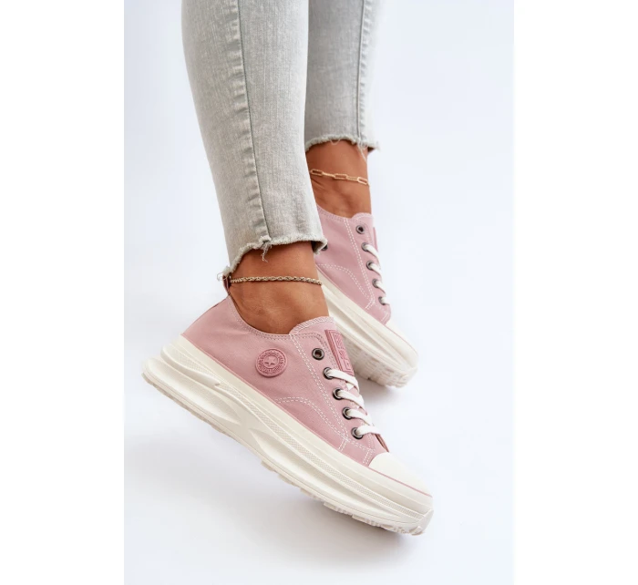 Dámské tenisky na masivní podrážce Big Star model 21653730 Růžové - Big Star Shoes Dámské tenisky na masivní podrážce Big Star model 21653730 Růžové - Big Star Shoes