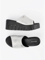 Moderní nazouváky dámské stříbrné platforma Moderní nazouváky dámské stříbrné platforma