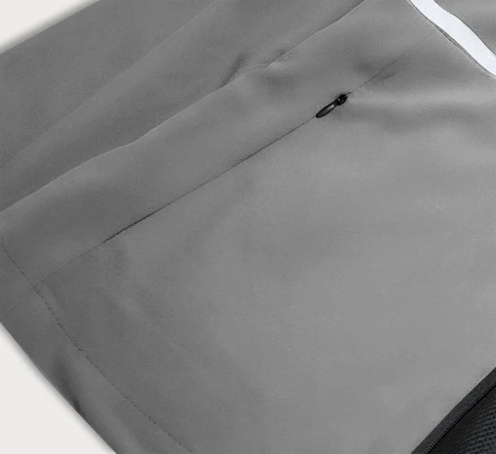 Tmavě šedá tenká mikina se zipem (20325)