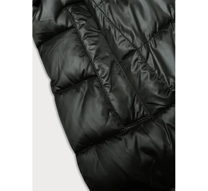 Zimní bunda v army barvě s límcem model 21247483 - S'WEST