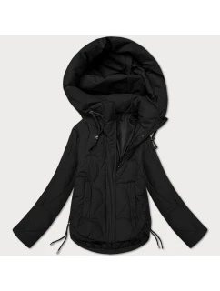 Černá prošívaná dámská bunda pro přechodné období s kapucí S'West (B8297-1)