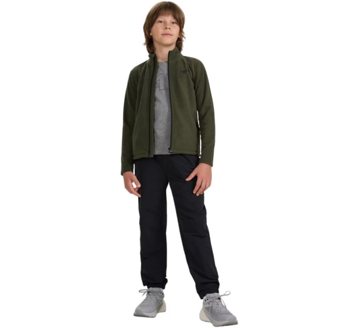 Chlapecký fleece 4F M413 khaki 4FJWAW25TFLEM413 43S Chlapecký fleece 4F M413 khaki 4FJWAW25TFLEM413 43S