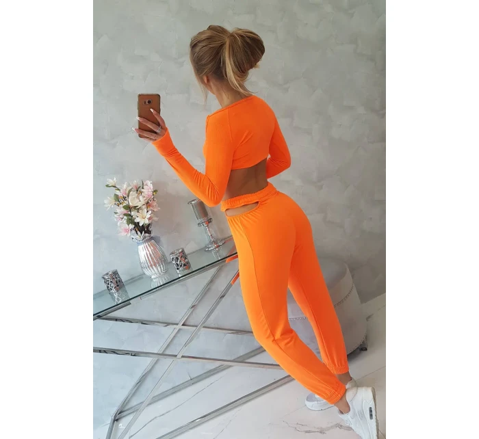 Sada s blůzou nahoře oranžová neonová Sada s blůzou nahoře oranžová neonová