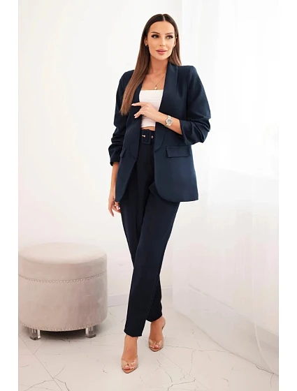 Elegantní souprava saka a kalhot námořnictvo Elegantní souprava saka a kalhot námořnictvo