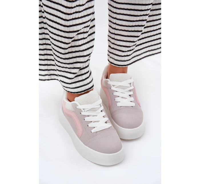 Dámské Tenisky Na Platformě Šedé model 21694948 - Boto Dámské Tenisky Na Platformě Šedé model 21694948 - Boto