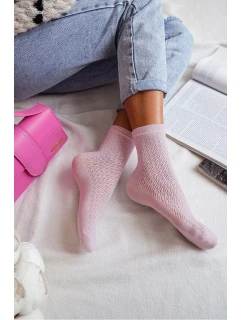 Dámské azurové ponožky – růžové