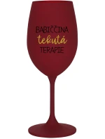 BABIČČINA TEKUTÁ TERAPIE - bordo sklenice na víno 350 ml BABIČČINA TEKUTÁ TERAPIE - bordo sklenice na víno 350 ml