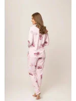 Dámské pyžamo model 19001986 růžová vzor - Karol Dámské pyžamo model 19001986 růžová vzor - Karol