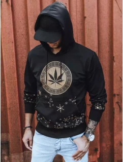 Pánská mikina s potiskem černá FashionStreet BX5325