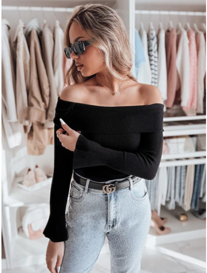 Dámská halenka s odhalenými rameny SHOWIT černá FashionStreet MY2424