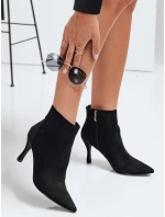 Černé semišové boty na podpatku Dstreet model 21992013 - FashionStreet