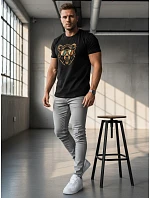 Tshirt męski z nadrukiem  czarny model 22170602 - FashionStreet