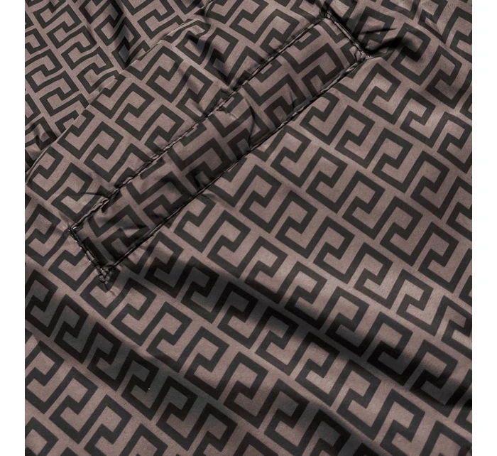 Vínovo-hnědá oboustranná dámská zimní bunda (mhm-w556) Vínovo-hnědá oboustranná dámská zimní bunda (mhm-w556)