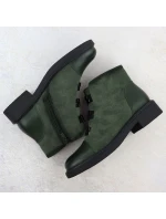 Dámské semišové zateplené boty zelené M.Daszynski SA252-4 Dámské semišové zateplené boty zelené M.Daszynski SA252-4