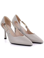 Dámské šedé lodičky na jehlovém podpatku Vinceza 62288