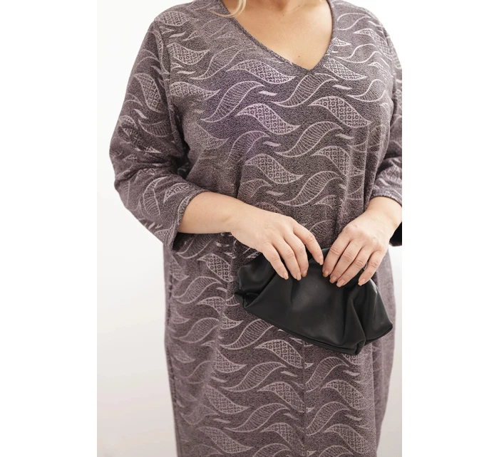 Dámské šaty z model 21725293 Plus Size s výstřihem do V fango - K-Fashion