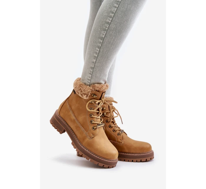 Zateplené dámské boty Big Star model 21671593 Camel - Big Star Shoes