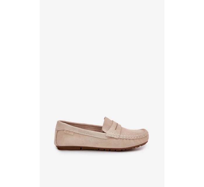Semišové Dámské Mokasíny Big Star model 21693806 Béžové - Big Star Shoes